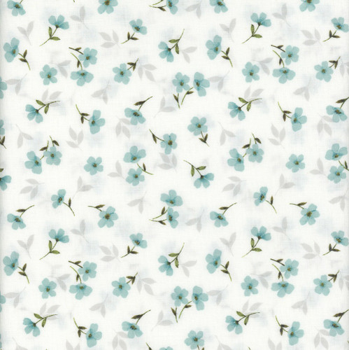 Wilmington Prints Fabrics Gentle Meadow Lola Molina Small Floral Toss White