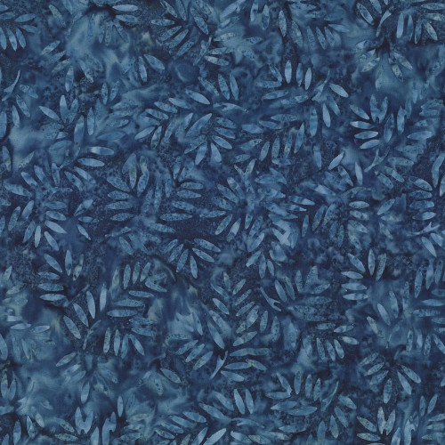 Wilmington Prints Fabrics Forest Trails Wilmington Batiks Leaves Blue