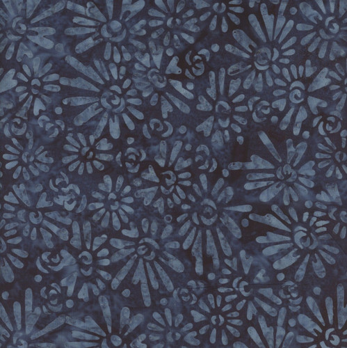 Wilmington Prints Fabrics Forest Trails Wilmington Batiks Flowers All Over Blue