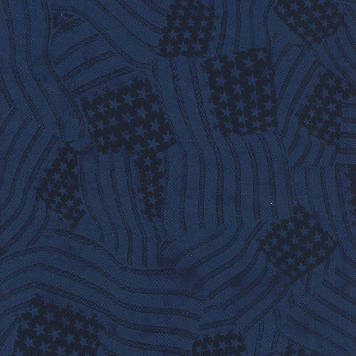 Wilmington Prints Fabrics Founding Glory Jennifer Pugh Tonal Flags Blue 108 Inch Wide Quilt Back