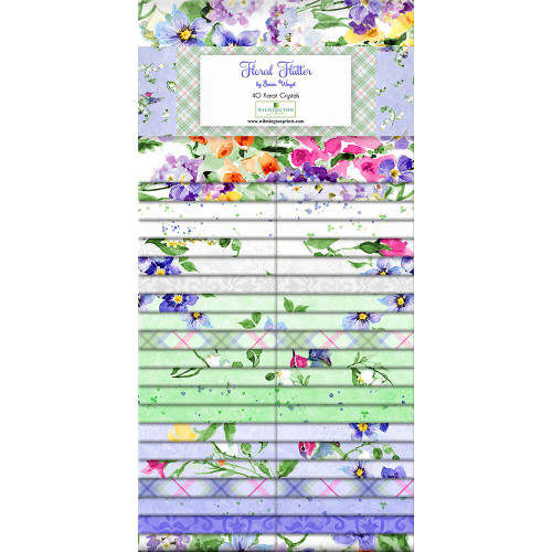 Wilmington Prints Fabrics Floral Flutter Susan Winget Fabric Strips