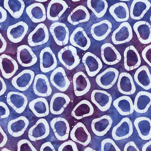 Riley Blake Fabrics Bold in Bloom Batiks Fran Morgan Cream Purple D Rings
