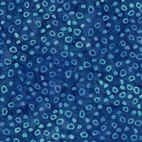 Riley Blake Fabrics Bold in Bloom Batiks Fran Morgan Royal Blue Green Fruitty Pebbles
