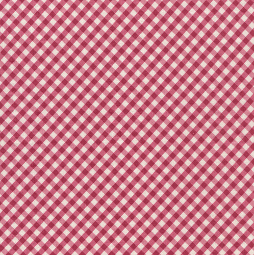 Riley Blake Fabrics Hydrangeas in the Garden Jennifer Bosworth Raspberry Pink Gingham Check