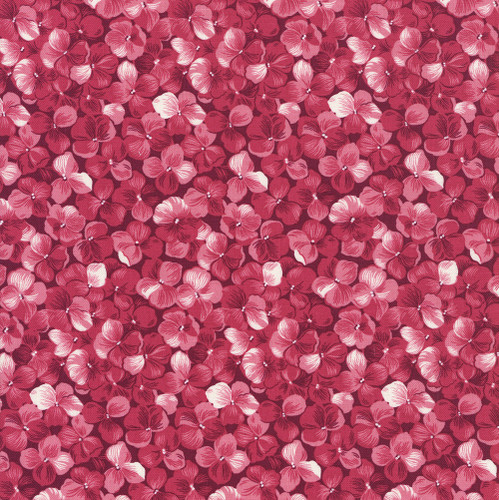 Riley Blake Fabrics Hydrangeas in the Garden Jennifer Bosworth Pink Pearl Packed Hydrangea Blooms