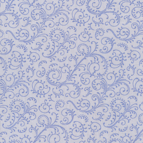 Riley Blake Fabrics Hydrangeas in the Garden Jennifer Bosworth Powder Blue Pearl Garden Scroll
