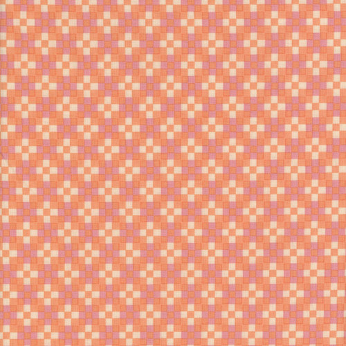 Riley Blake Fabrics Virginia Rose Katherine Lenius Orange Patchwork Checkerboard