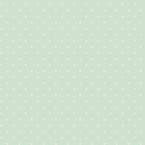 Riley Blake Fabrics Rose & Violet's Bouquet des Fleurs Mint Green Cream Quatrefoil Dots