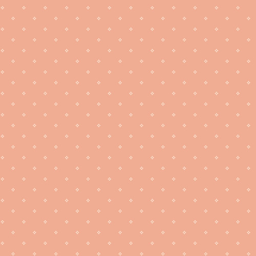 Riley Blake Fabrics Rose & Violet's Bouquet des Fleurs Peach Pink Quatrefoil Dots