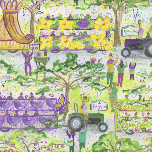 Dear Stella Fabrics Mardi Gras Mardi Party Multi