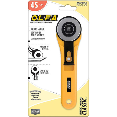 Olfa 45mm Rotary Cutter Straight Handle