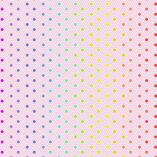 Free Spirit Fabrics True Colors Tula Pink Hexy Rainbow Shell