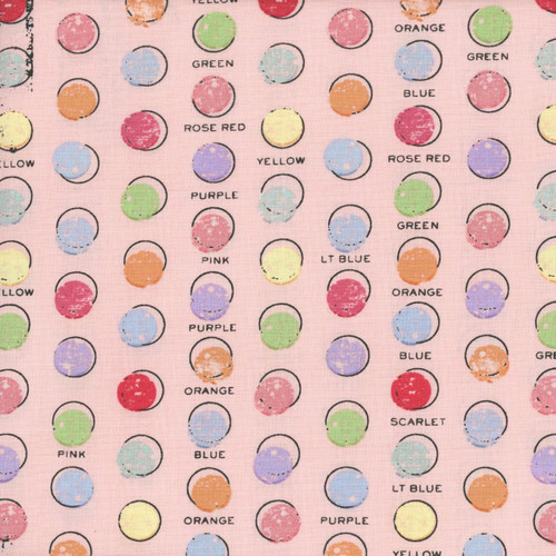 Riley Blake Fabrics Egg Hunt Janet Wecker Frisch Egg Dye Dots Pink