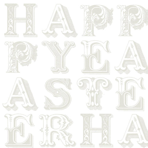 Riley Blake Fabrics Egg Hunt Janet Wecker Frisch Happy Easter Blender White on White