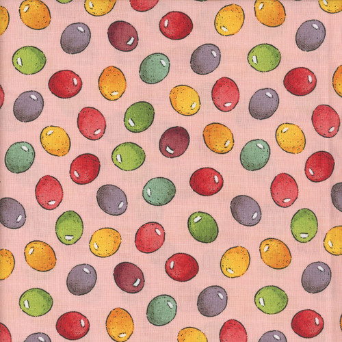 Riley Blake Fabrics Egg Hunt Janet Wecker Frisch Jelly Beans Pink