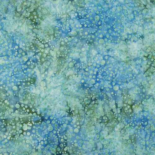 Riley Blake Fabrics Expressions Batiks Silver Shores Kaleidoscope Ocean Blue