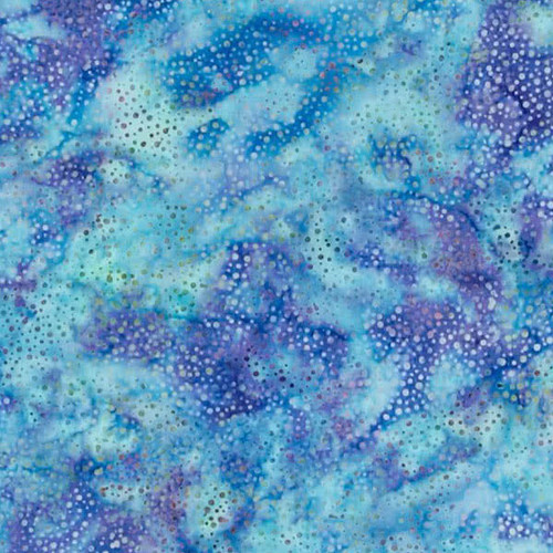 Hoffman Fabrics Bali Batiks Robin Blue Rain Dots