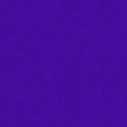 Timeless Treasures Fabrics Purple Twirl Textured Dotty Spiral, vibrant purple fabric with a textured spiral pattern of small dots.