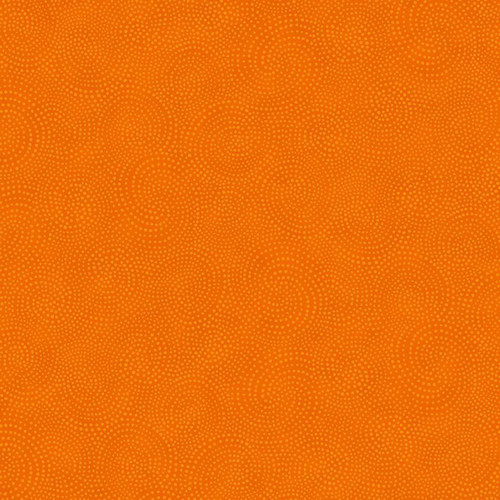 Timeless Treasures Fabrics Orange Twirl Textured Dotty Spiral