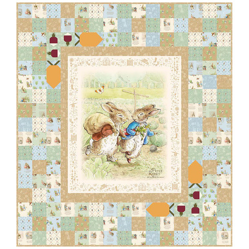 Riley Blake Peter Rabbit and Benjamin Bunny Peter's Garden Adventures Quilt Kit
