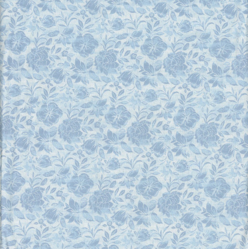Lumin Fabrics White Owl Nature's Serenade Susan Winget Tonal Floral Toile Blue Cream