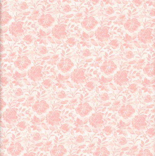 Lumin Fabrics White Owl Nature's Serenade Susan Winget Tonal Floral Toile Pink Cream