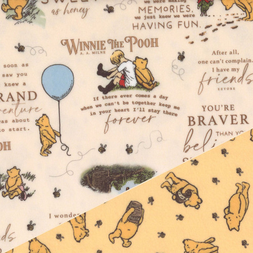 Riley Blake Fabrics Double Lush Velvet Minky Fleece Winnie The Pooh