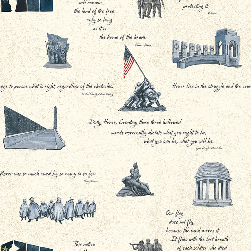 Riley Blake Fabrics American Honor Monument Cream