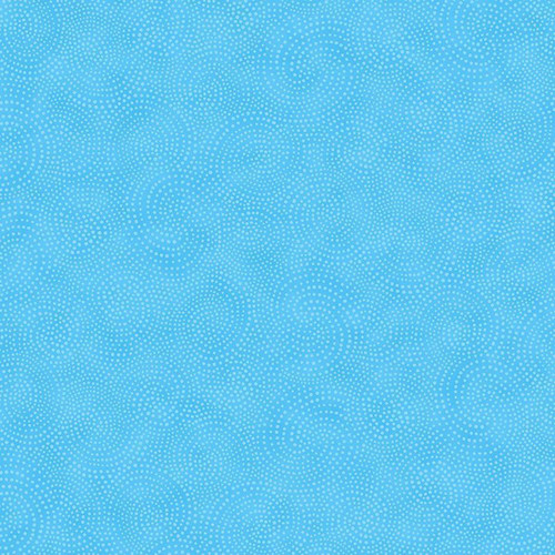 Timeless Treasures Fabrics Sky Blue Twirl Textured Dotty Spiral, a fabric with a sky blue background featuring a textured dotty spiral pattern.