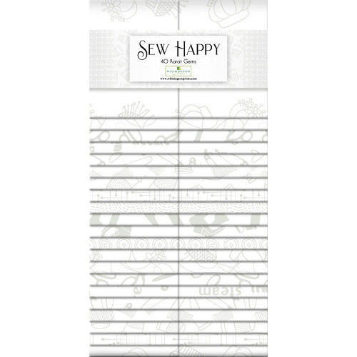 Wilmington Prints Fabrics Sew Happy 40 Karat Crystals