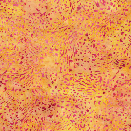 Lumin Fabrics Island Batik Hello Sunshine Tumbleweed Orange Carrot