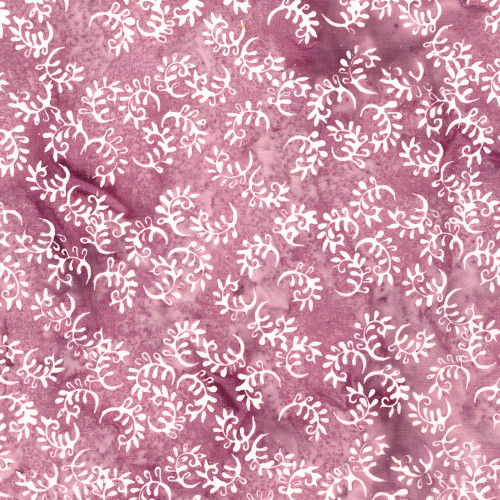 Lumin Fabrics Island Batik Cherry Blossom Vine Swirl Pink Begonia