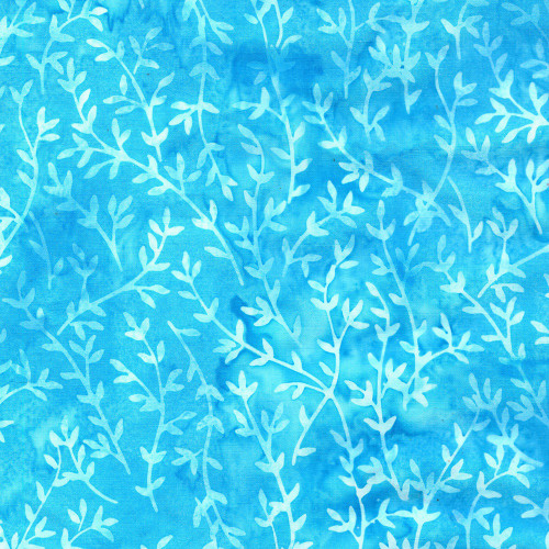Lumin Fabrics Island Batik Enchanted Flutter Vine Coordinate Teal Surf