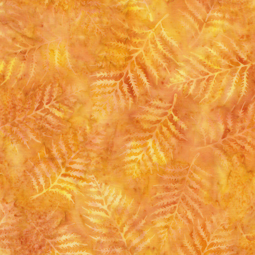 Lumin Fabrics Island Batik Hello Sunshine Fern Yellow Honey