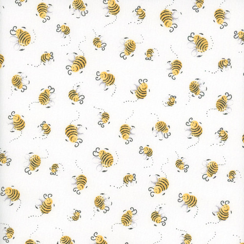 Clothworks Fabrics Susybee Susy Bees Yellow