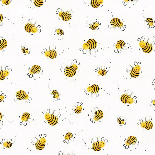 Clothworks Fabrics Susybee Susy Bees Yellow