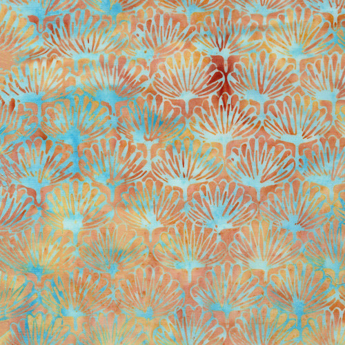 Lumin Fabrics Island Batik Blooom Grove Floral Fan Brown Tumbleweed