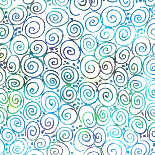 Lumin Fabrics Island Batik Under the Sea Spiral Neutral Cream