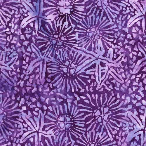 Lumin Fabrics Island Batik Under the Sea Starfish Marine Purple