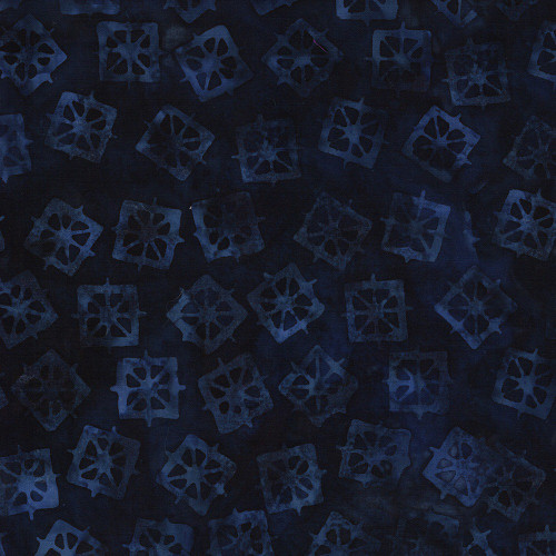 Lumin Fabrics Island Batik Garden Gate Latern Blue Navy