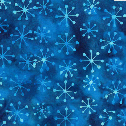 Lumin Fabrics Island Batik Garden Gate Sundial Blue Cornflower