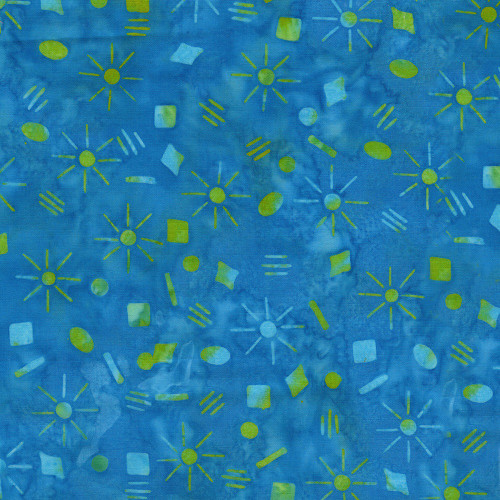 Lumin Fabrics Island Batik Garden Gate Sparkles Teal Surf