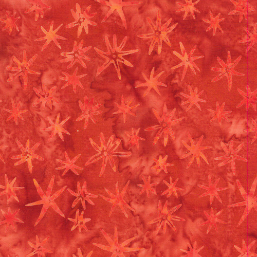 Lumin Fabrics Island Batik Starry Seas Sea Stars Orange Flame