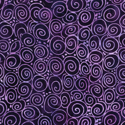 Lumin Fabrics Island Batik Under the Sea Spiral Purple