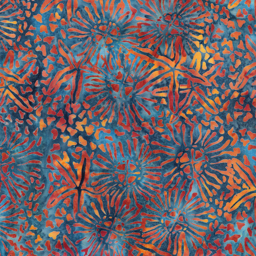 Lumin Fabrics Island Batik Starry Seas Starfish Marine Teal Aruba