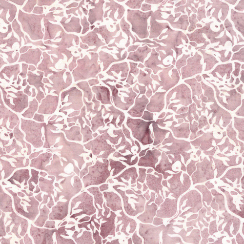 Lumin Fabrics Island Batik Cherry Blossom Cherry Vine Purple Thistle
