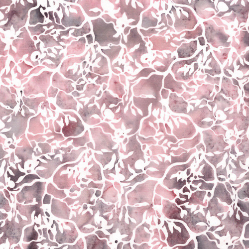Lumin Fabrics Island Batik Cherry Blossom Cherry Vine Multi Grey Purple White