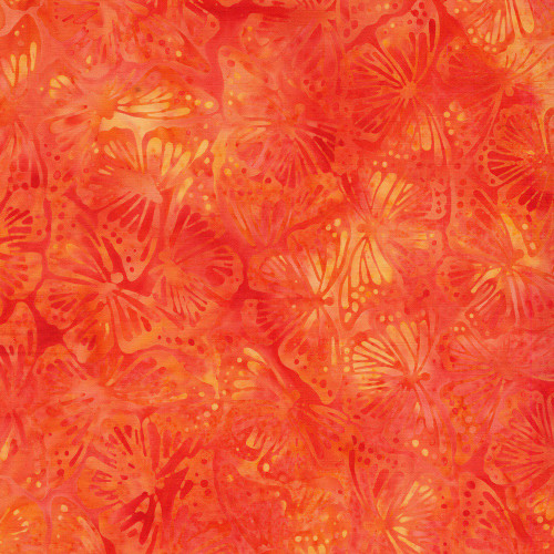 Lumin Fabrics Island Batik Butterfly Ballet Monarch Multi Orange Yellow