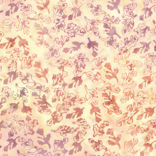 Lumin Fabrics Island Batik Cherry Blossom Leaves and Buds Neutral Pastry