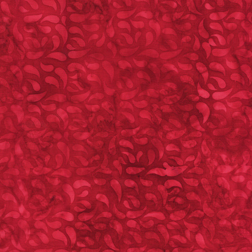 Lumin Fabrics Island Batik Paisley Parade Paisley Petals Red Cherry